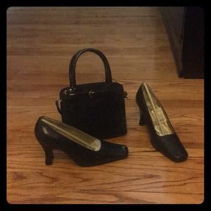 Shoes with matching handbag